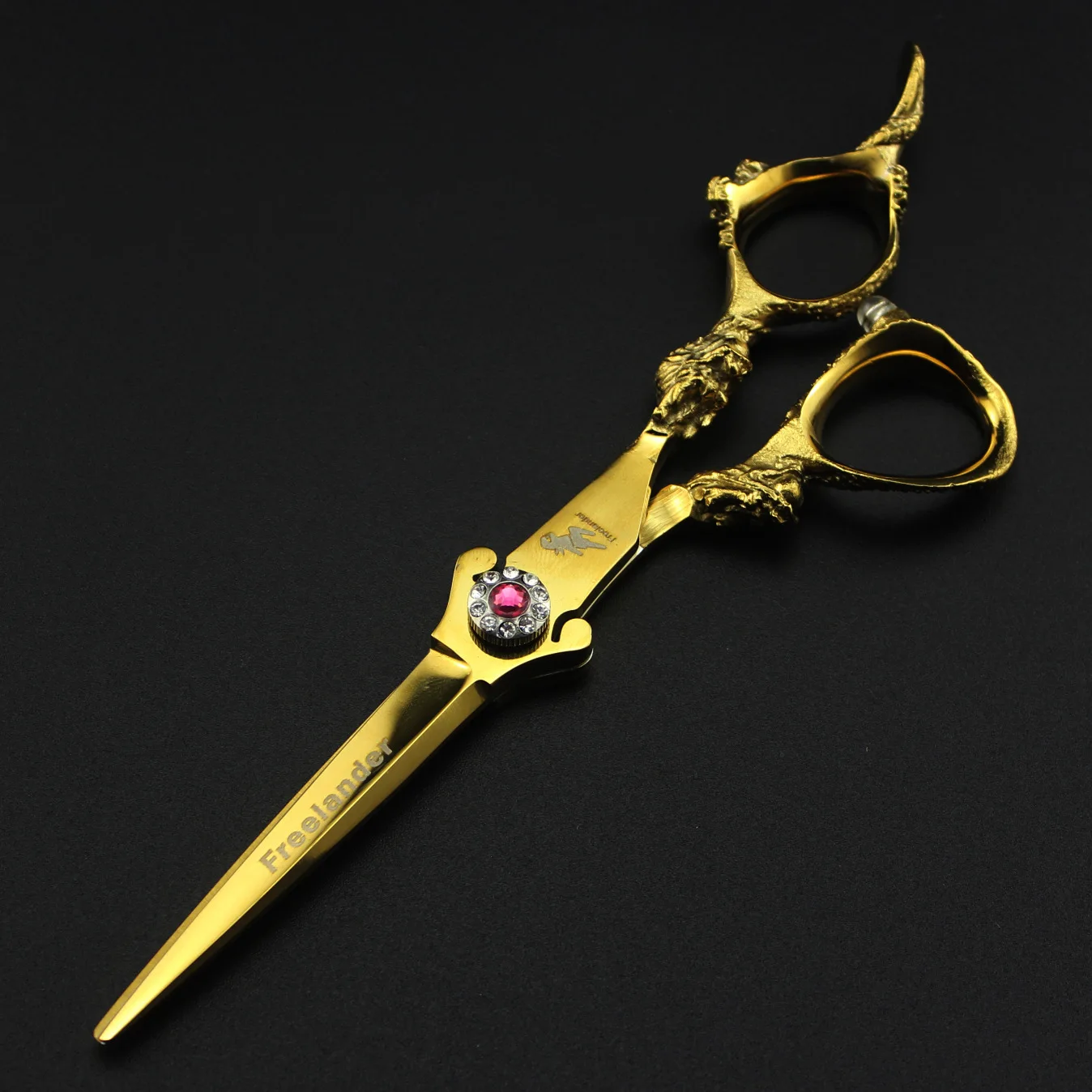 6,0 дюймовые золотые ножницы для волос Набор ножниц для филировки с драконьей ручкой 3