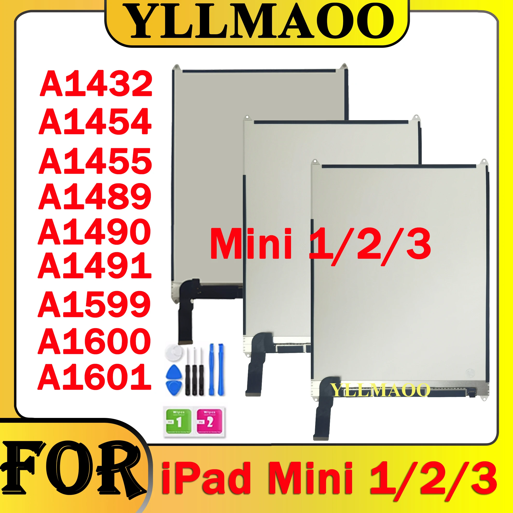 AAA Планшет ЖК-экран Замена Дисплея для iPad Mini1 A1432 A1454 A1455 Mini 2 Mini 3 Mini2 Mini3 A1489 A1490 A1491 A1600 A1601