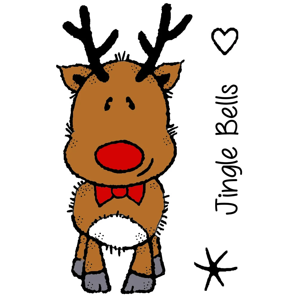 Jingle Bells Little Moose Прозрачный штамп, открытка, фотоальбом, поделки своими руками, трафарет для скрапбукинга, Новинка 2023 года