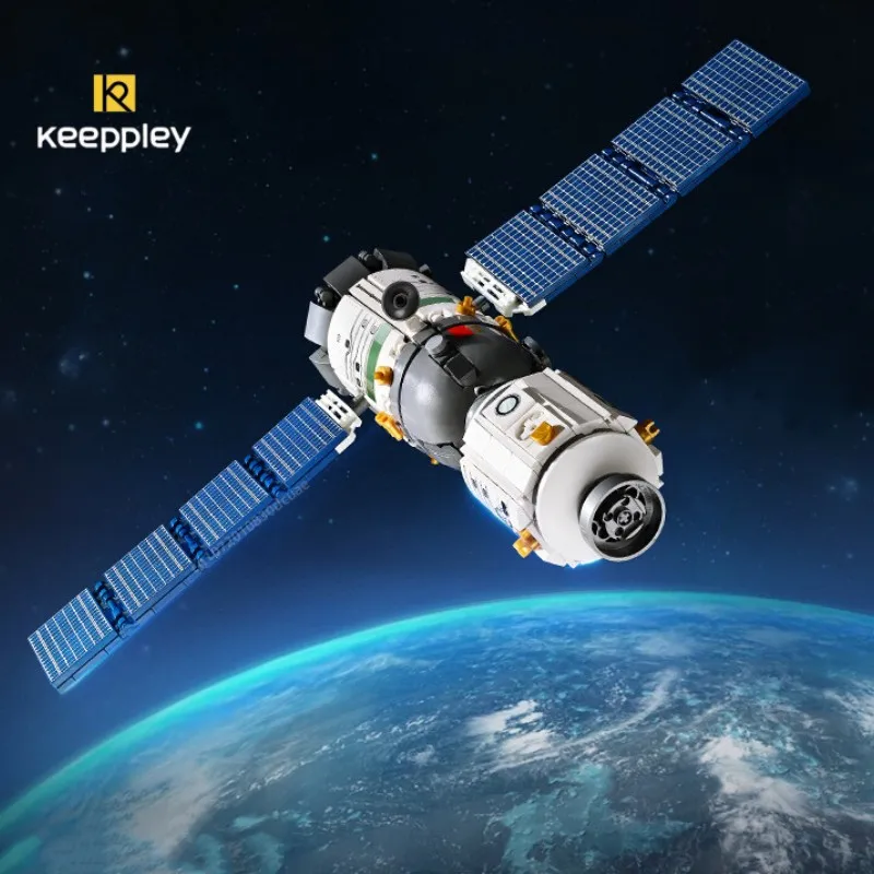 Keeppley Shenzhou XV Пилотируемый космический корабль Строительные блоки Китай аэрокосмическое соединение Игрушечная модель космического корабля Украшение подарок