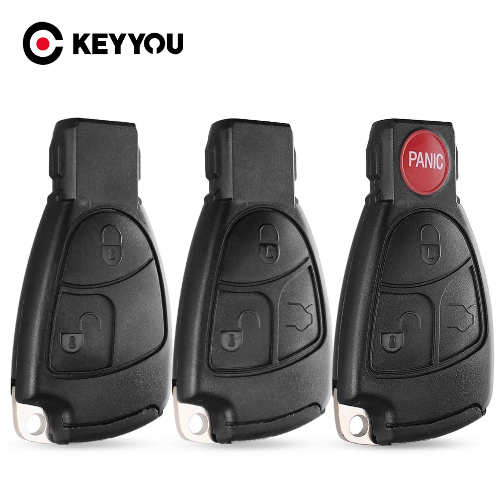 KEYYOU 2/3/4 Кнопки Smart Key Case Для Mercedes Benz B C E ML SL CLK AMG С Зажимом Аккумулятора Чехол-Брелок Для Дистанционного Управления