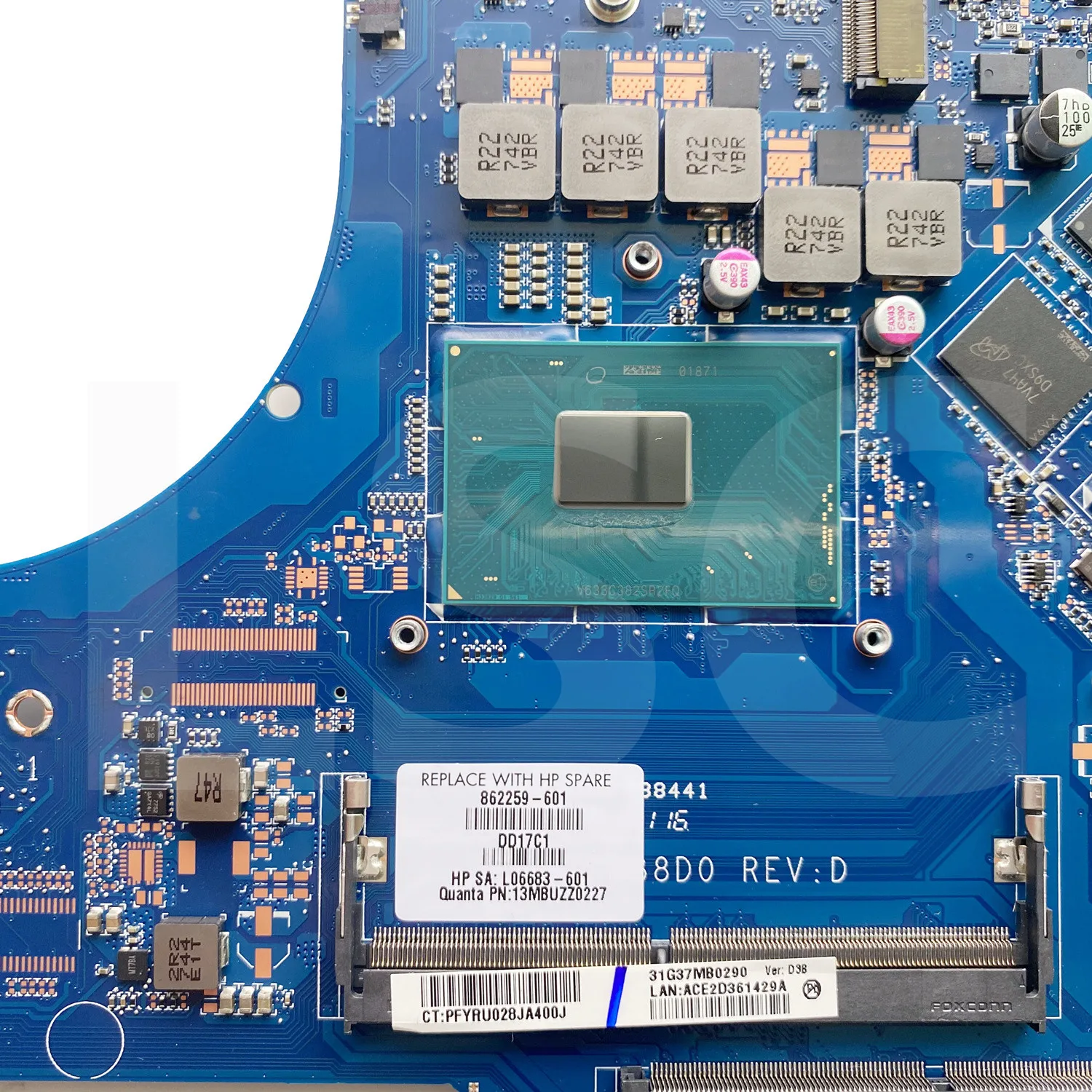 LSC Восстановленная Материнская плата для ноутбука HP 17-W 17-AB 862259-601 862259-001 DDR4 DAG37AMB8D0 965M 4GB GPU SR2FQ I7-6700HQ CPU 3