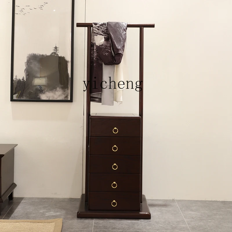 ZC Новый шкаф для хранения в китайском стиле, комод из массива дерева, современная минималистичная вешалка для одежды, Высокий комод 2