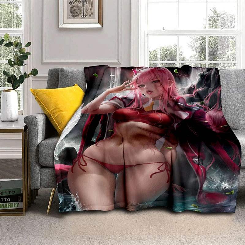 Аниме сексуальная девушка, одеяло, диван, домашнее одеяло, кровать, индивидуальное одеяло, кемпинг, теплое фланелевое одеяло, тонкое одеяло для пикника