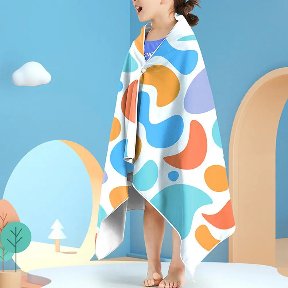 Быстросохнущее пляжное полотенце с ярким дизайном, детские пляжные полотенца, быстро Впитывающаяся, быстросохнущая Портативная шаль для купания детей