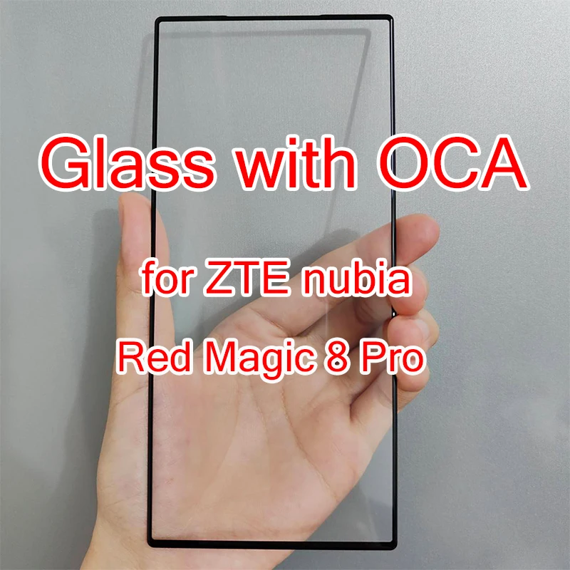 Высококачественное переднее внешнее стекло с сенсорным экраном OCA для ZTE nubia Red Magic 8 Pro (Олеофобное покрытие)