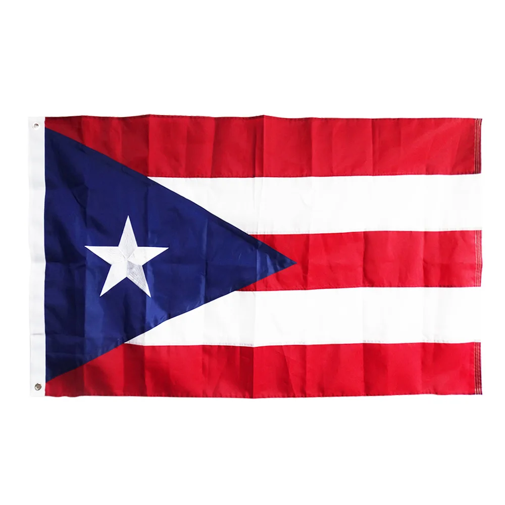 Вышивка сращивание флага Пуэрто-Рико с вышивкой сращивание флага из ткани Оксфорд