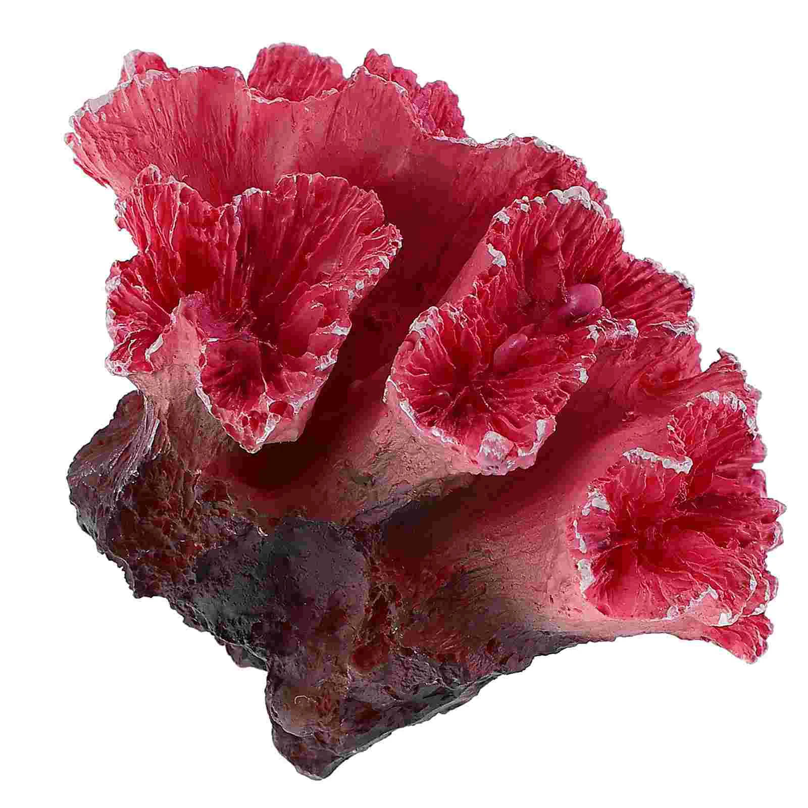 Декор аквариума кораллами, Искусственными растениями из красного полирезинового коралла, Орнаментом ландшафта аквариума, Подводными растениями 5