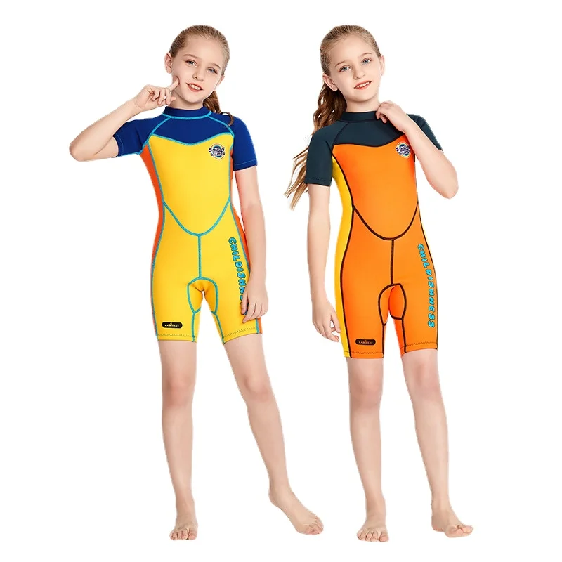 детский неопреновый гидрокостюм для серфинга и дайвинга толщиной 2 мм, купальники, костюм для подводной охоты, гидрокостюм, детский купальный костюм для девочек, комбинезон