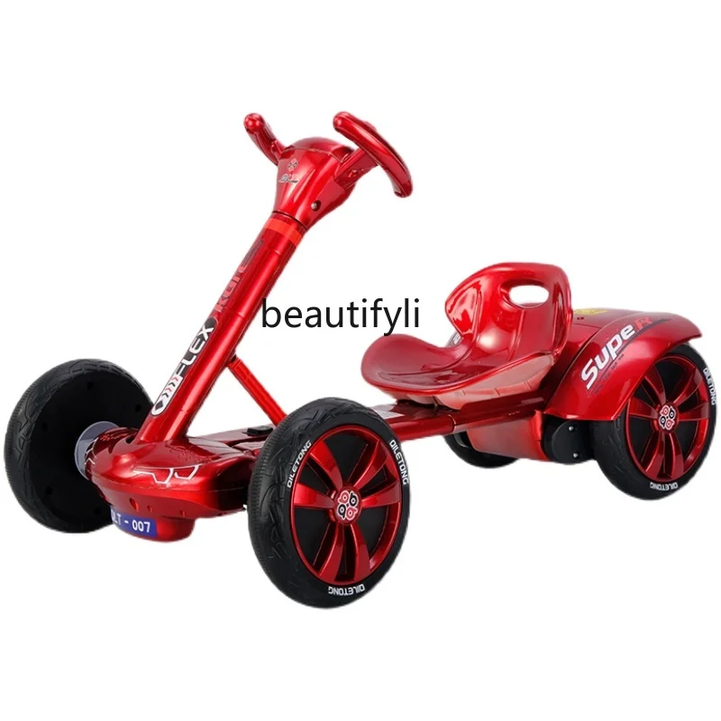 Детский Электромобиль Kart Детский Заряжающийся Балансировочный Автомобиль Крытый и Открытый Четырехколесный Автомобиль 0