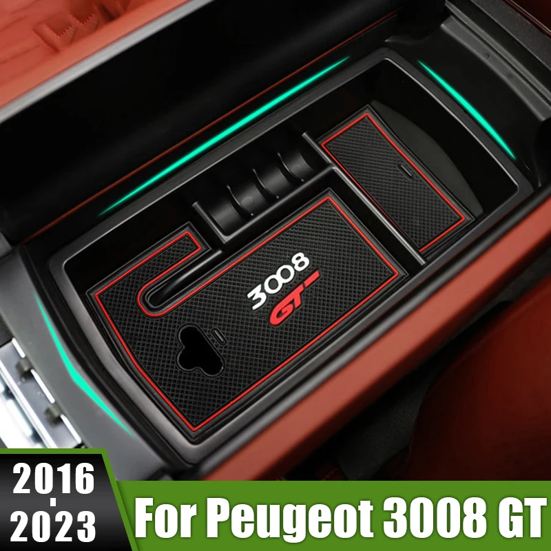 Для Peugeot 3008 GT Hybrid 2016 2017 2018 2019 2020 2021 2022 2023 Подлокотник Центральной Консоли Автомобиля Ящик Для Хранения Контейнера Держатель Лоток