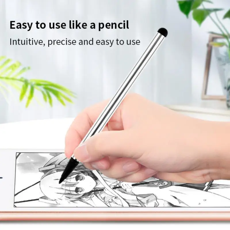 Емкостная Ручка 2 В 1 Универсальный Стилус Для Мобильного Телефона Android Smart Pencil Аксессуары Емкостный Карандаш Сенсорный Экран