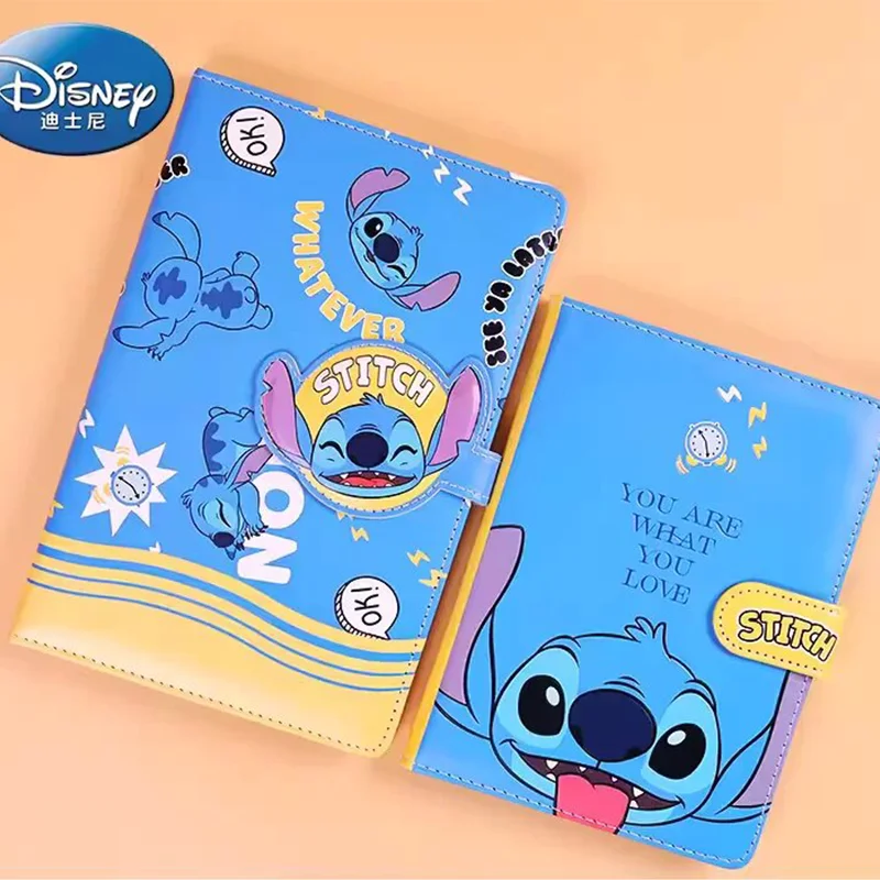 Записная книжка Disney Stitch с милым мультяшным студентом, минималистичная книга на магнитной кнопке, дневник, студенческие принадлежности, подарок