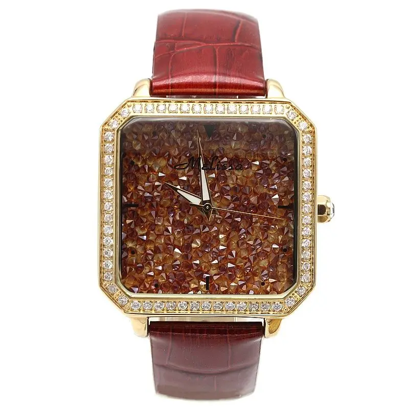 Кварцевые женские часы Водонепроницаемые квадратные модные часы на поясе Часы с бриллиантами Повседневные Элегантные Корейские модные часы