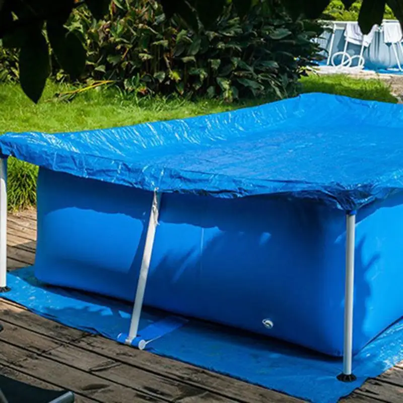 Коврик для бассейна квадратной формы, многоцелевая водонепроницаемая дождевальная ткань для бассейна для различных надувных бассейнов 2