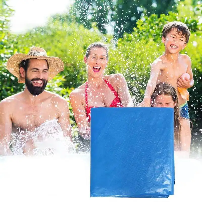 Коврик для бассейна квадратной формы, многоцелевая водонепроницаемая дождевальная ткань для бассейна для различных надувных бассейнов 4