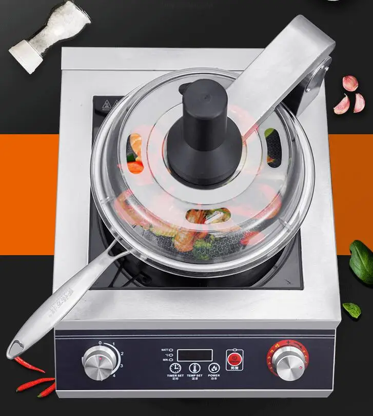 Коммерческая мультиварка с автоматическим перемешиванием, робот для приготовления пищи, кулинарная машина, Умная плита для приготовления пищи, кастрюля для тушения, Вок, сковорода с антипригарным покрытием 3