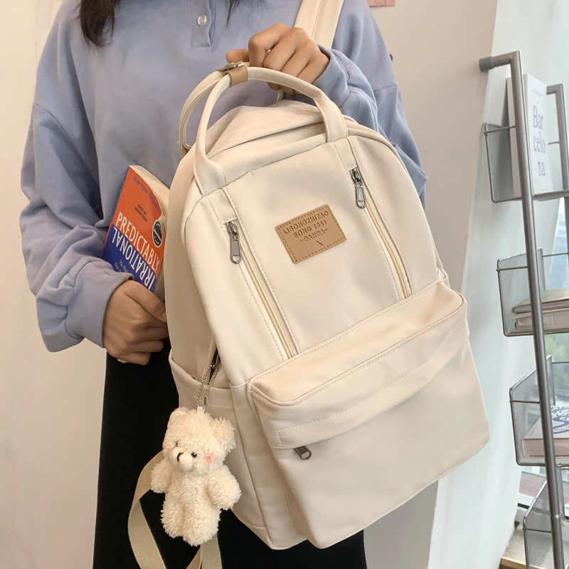 Многофункциональный женский рюкзак DUTRIEUX на двойной молнии Для девочек-подростков, Рюкзак для ноутбука, Студенческая сумка через плечо, Школьный рюкзак в корейском стиле 0