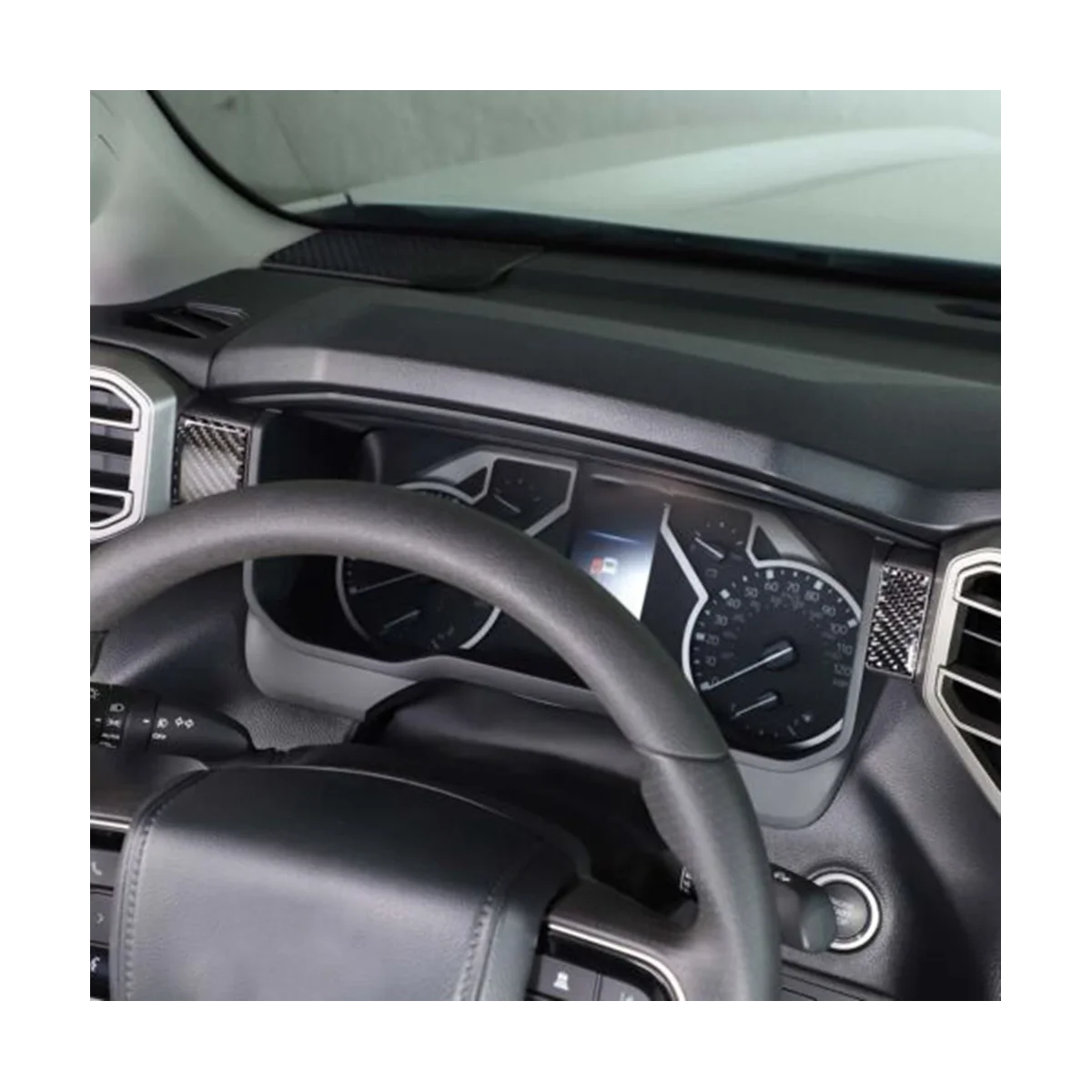Накладка на внутреннюю панель приборной панели из углеродного волокна для Toyota Tundra 22-23 модификации Аксессуары