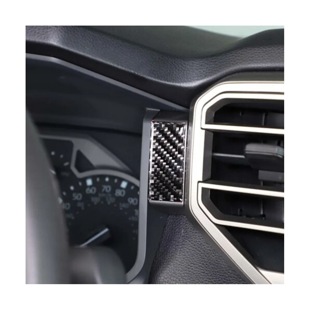 Накладка на внутреннюю панель приборной панели из углеродного волокна для Toyota Tundra 22-23 модификации Аксессуары 5