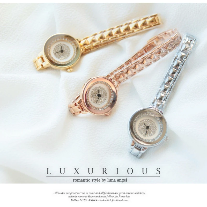 Новое поступление, Модные Роскошные Женские часы, кварцевые часы с бриллиантами, женские наручные часы Relogio Feminino Clock 5