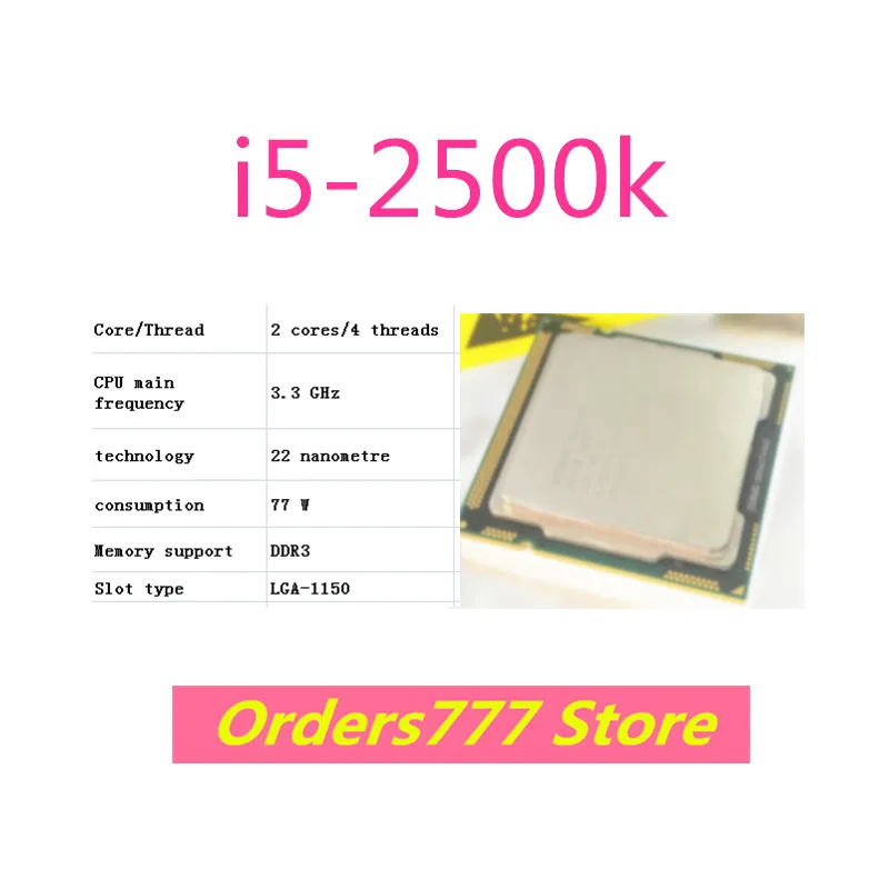 Новый импортный оригинальный процессор i5-2500k 2500 С Двухъядерным Четырехпоточным процессором 1150 3,3 ГГц 77 Вт 22 нм DDR3 DDR4 гарантия качества