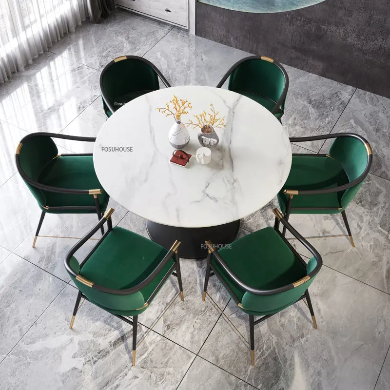 Обеденные стулья из скандинавской фланели для легкой роскошной кухонной мебели, обеденный стул для маленькой квартиры, кухонный обеденный стул