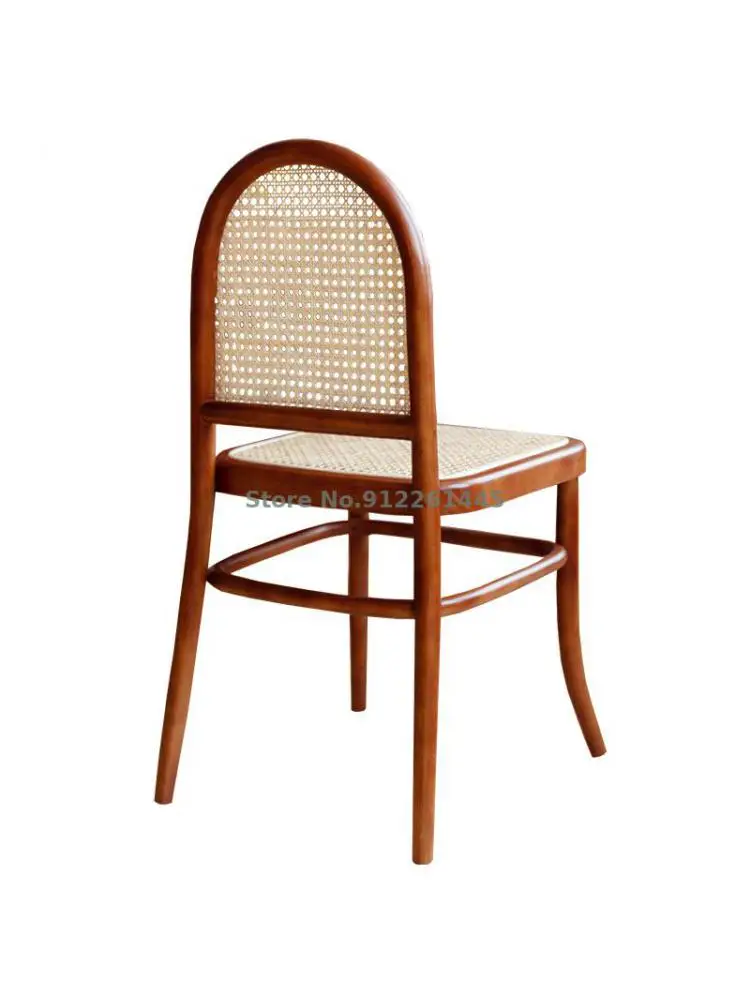 Обеденный стул из ротанга в скандинавском стиле из массива дерева, Гостиная, Средневековый стул со спинкой, Простой письменный стул, Сетчатый Красный стул для макияжа, Ресторан
