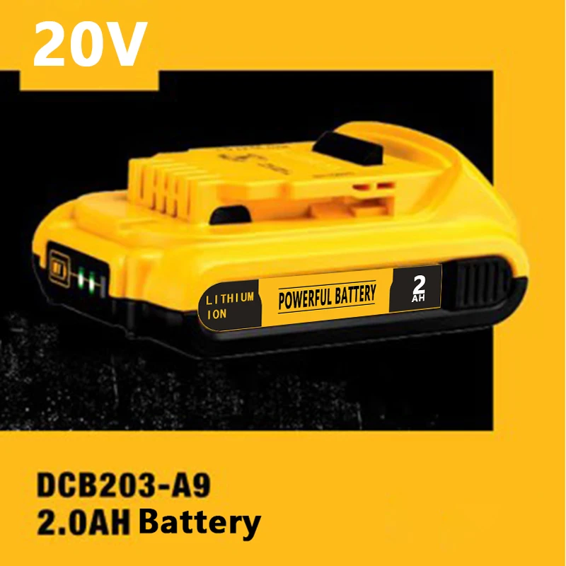 Оригинальный Аккумулятор 20V 2.0Ah DCB203 Для Электроинструмента Dewalt Литий-ионный Аккумулятор DCB205 DCB206 DCB204 DCB200 DCB182 DCB180 DCB230