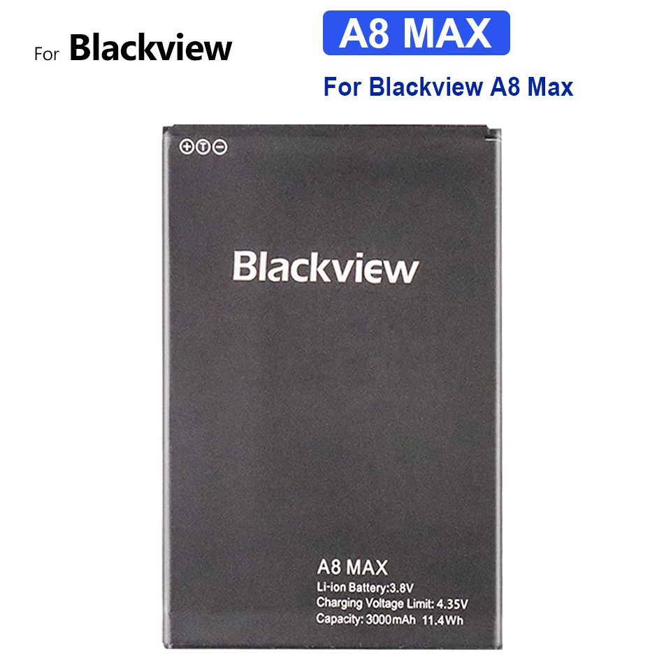 Совершенно новый аккумулятор мобильного телефона Blackview A8 Max большой емкости 3000 мАч, сменные батареи