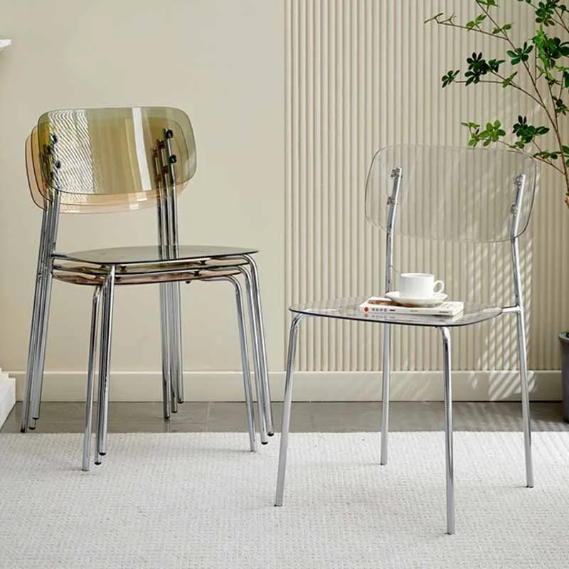 Стол, обеденные стулья, скандинавский расслабляющий Прозрачный компьютерный акриловый дизайнерский стул, кафе, офис, мебель для дома Sandalye XY50DC
