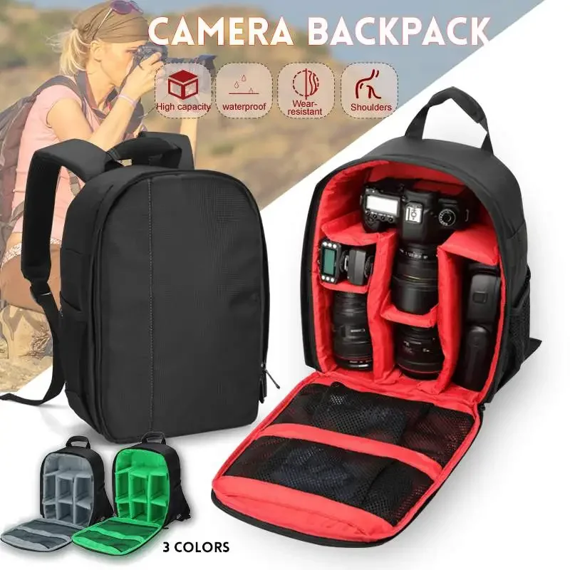 Сумка Сумка для цифровой зеркальной камеры Водонепроницаемый ударопрочный дышащий рюкзак для камеры Nikon Sony Маленькая сумка для видео и фото Рюкзак