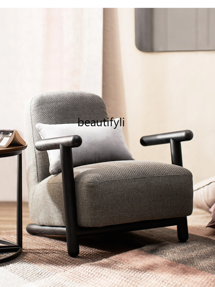 Твидовый стул-санки, Скандинавский Современный Минималистичный Стул для отдыха, Одноместный диван-кресло 4