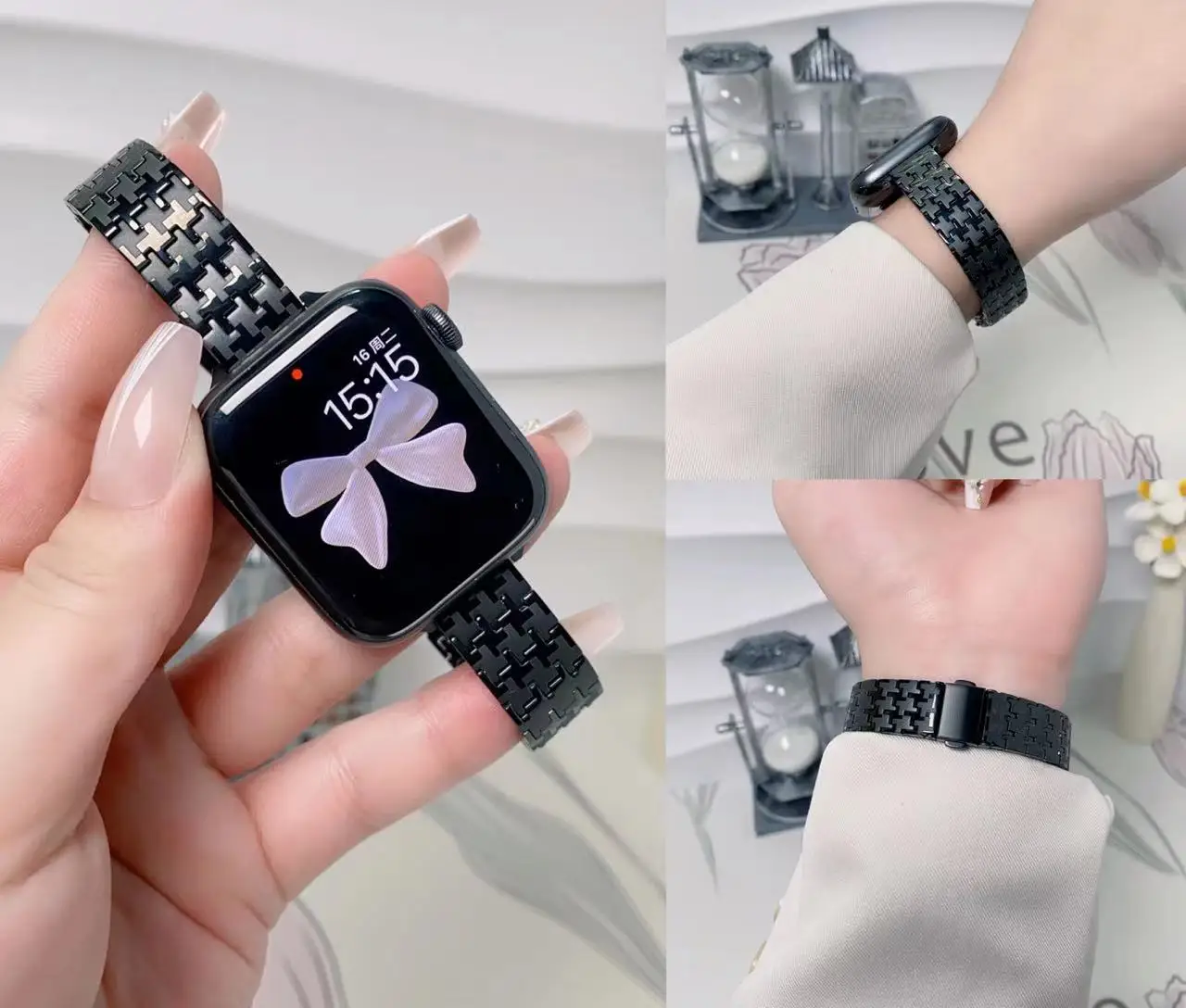 Тонкий ремешок из нержавеющей стали подходит для ремешка Apple watch iwatchS987654SE41mm ultra 49mm 45mm 40mm защитный чехол с гальваническим покрытием