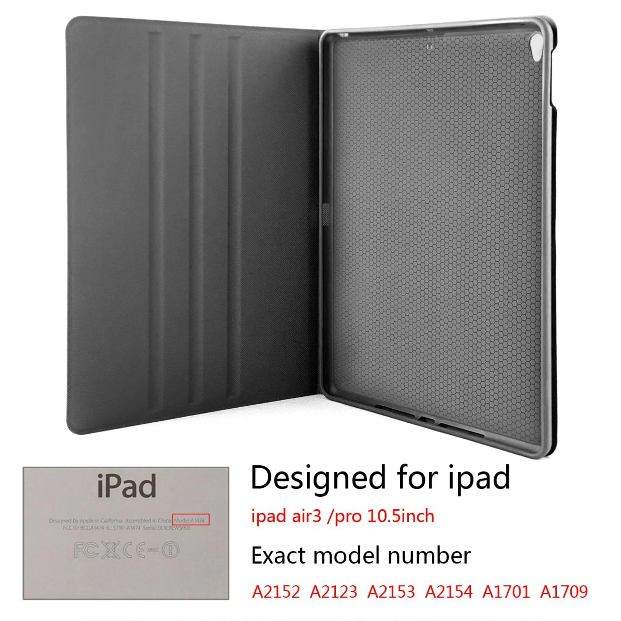 Чехол Big Ben для iPad 2022 10,5-10,2 дюймов с держателем для карандашей, Искусственная кожа, Тонкий, Ударопрочный, Автоматический режим сна/пробуждения 5