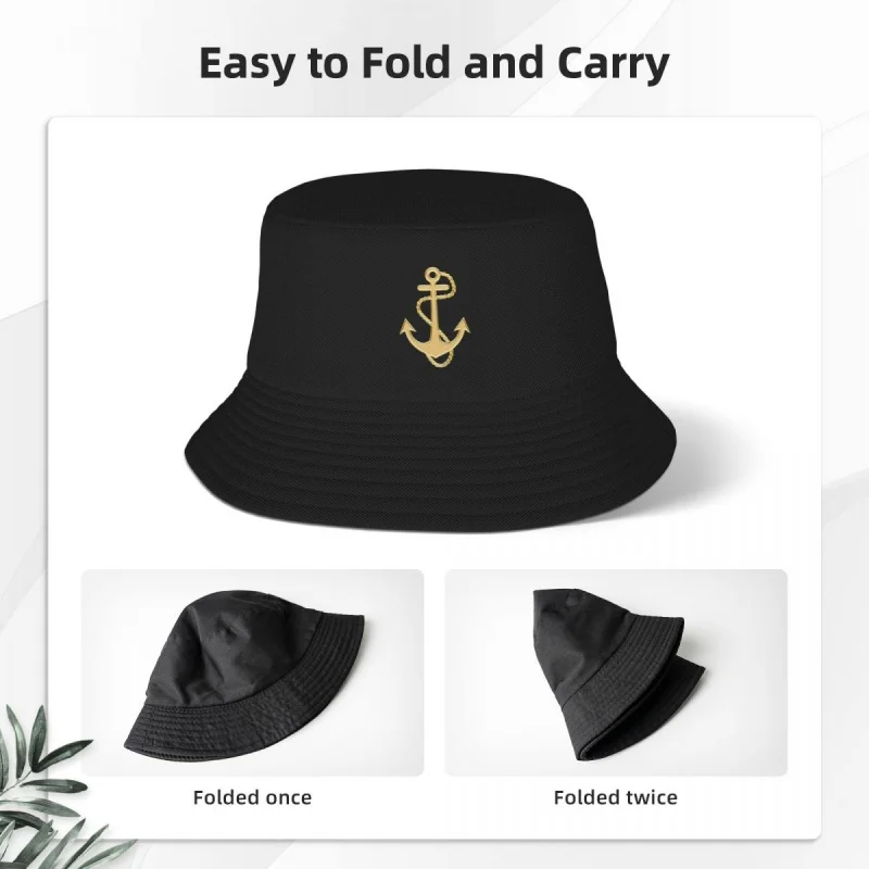 Шляпа рыбака для взрослых Golden Anchor, мужские и женские кепки, рыбацкая шляпа для девочек и мальчиков 4