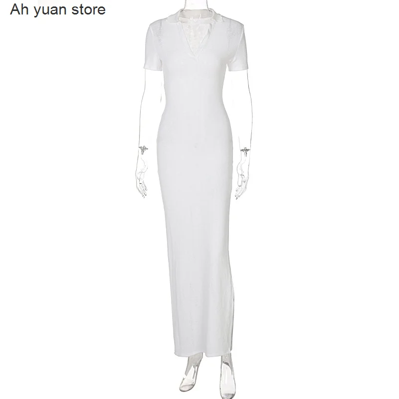 Юбка Ah yuan, Весеннее новое длинное платье с V-образным вырезом, раздельное платье, 10шт. 5